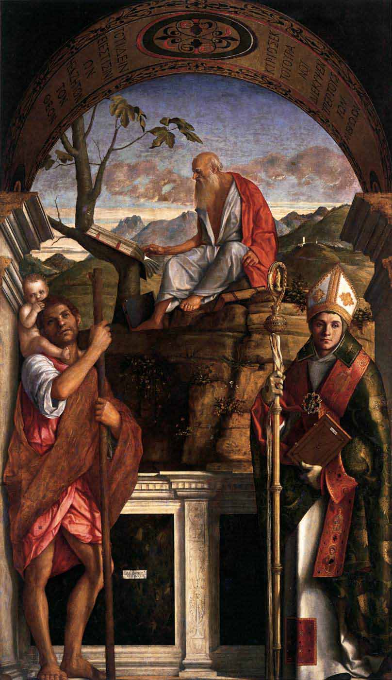 Saints Christopher Jerome and Louis of Toulouse